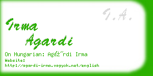 irma agardi business card